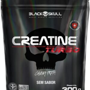 Creatine Turbo - 300g - Sem sabor - BlackSkull - Creatina Monohidratada em pó, com carboidrato para melhor absorção e performance.