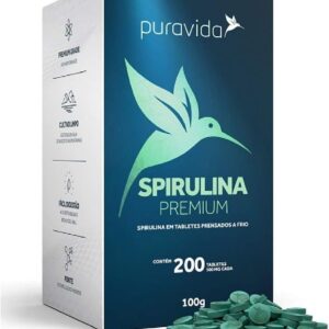 Spirulina Premium Pura 200tabs 500mg Puravida Original-radardasaude