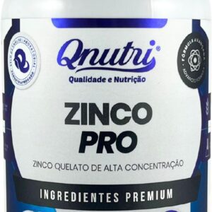 Zinco Quelato 30 mg 60 Cápsulas Suplemento Alimentar Sem Glúten Sem Lactose Qnutri