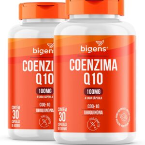Coenzima Q10 100mg Coq-10 Ubiquinona, Biogens, Kit 2x 30 cápsulas-radardasaude