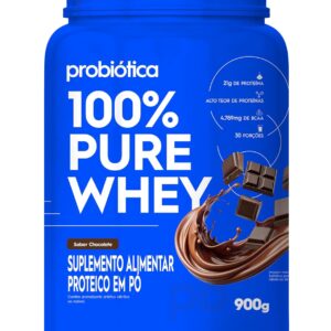 Probiótica 100% Pure Whey Nova Fórmula - 900G Chocolate (Embalagem pode variar)