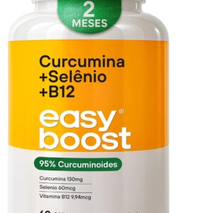 Curcumina Selênio B12 Easy Boost 95% Curcuminoides 60 Caps-radardasaude