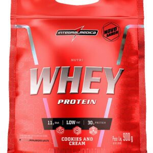 Integralmedica - Hipercalórico - Nutri Whey Protein Cookies & Cream - Pouch 900g - Fonte de Proteínas e Carboidratos - Suplemento Alimentar, Ganho Muscular e Recuperação Pós-Treino - Super Mass Gainer-radardasaude