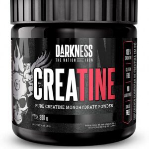 Darkness - Creatina 100% Pura Monohidratada - Creatina em Pó - Suplementação Alimentar Sem Glúten e Sem Açúcar, Energia e Ganho Muscular, Sem Sabor - 300g