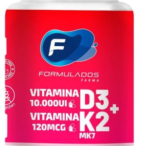 Vitamina D3 10.000ui + vitamina K2(mk7) 120mcg com 120 cápsula-radardasaude