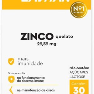 LAVITAN Zinco Quelato 29,59mg Com 30 Comprimidos Revestidos
