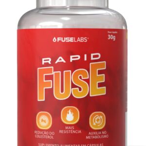 Rapid Fuse Pré Treino e Termogênico (Foguinho) - 60 Cápsulas com Cafeína, Psyllium e Picolinato de Cromo - Fuselabs - Suplemento para Academia e Fitness