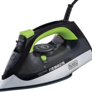 BLACK+DECKER Ferro de Passar Roupa, com Vaporizador, Sistema Antigotejamento, Preto, Verde e Branco, Modelo FX2700, 110V-radardasaude