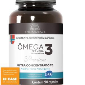 51pCgwpPSgL._AC_SL1000_.jpg Ômega 3 da Noruega Ultra Concentrado Certificado IFOS (90 cápsulas) TG