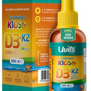 Vitamina D3 + K2 Kids 20ml 600 Doses - Uvits-radardasaude