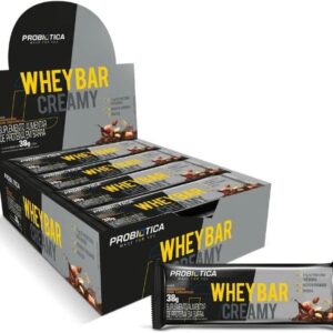 Probiótica Whey Bar Creamy - 12 Unidades 38G Amendoim Com Caramelo -