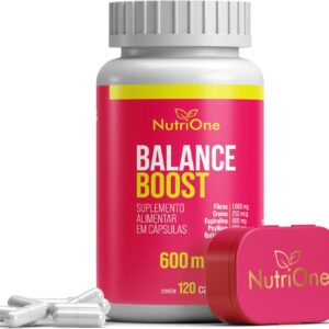 Balance Boost (Psyllium, Spirulina, Quitosana, Picolinato de Cromo, Cafeína) 600mg 120 Cápsulas - Nutrione-radardasaude