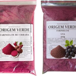 Kit Farinha de Uva + Beterraba 100% Pura, 100g Cada - Origem Verde