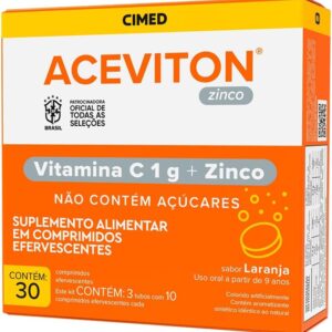 Aceviton Vitamina C e Zinco 30 Comprimidos Efervescentes