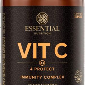 Vit C 4 Protect Vitamina C Essential Nutrition 120 Cápsulas-radardasaude