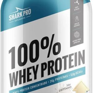 Sharkpro Whey Protein 100% Pote 900G Sabor Leitinho