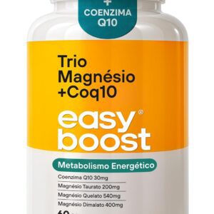 Trio Magnésio Dimalato Quelato Taurato Coenzima Q10 Easy Boost 60 Caps
