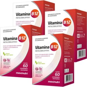 71C7LLheL._AC_SL1200_.jpg Kit 4 Vitamina B12 Metilcobalamina 60 Capsulas Mastigaveis Maxinutri-radardasaude
