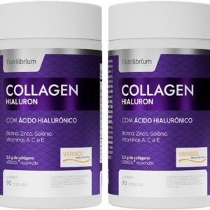 2x Colágeno Verisol Com Ácido Hialurônico - 180 Cápsulas Nutrilibrium-radardasaude