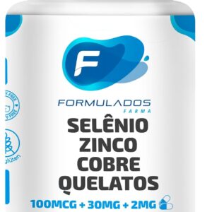 Selênio 100mcg, Zinco 30mg e Cobre 2mg Quelatos 120 Cápsulas