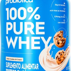 71qDHhSqJDL._AC_SL1500_.jpg Probiótica 100% Pure Whey - 900G Cookies And Cream - Probiotica