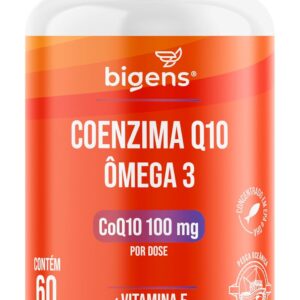 Coenzima Q10 100mg + Ômega 3 + Vitamina E, 60 Cápsulas, Bigens