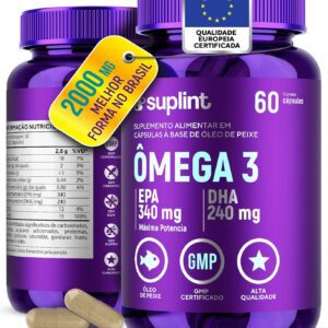 81BXNQQ4B4L._AC_SL1500_.jpg Suplemento Ômega 3 2400 MG com Vitamina E | Suporte ao Sistema Imunológico | Óleo de Peixe com Omega 3 EPA & DHA | Complexo de Óleo Peixe para Homens e Mulheres | Desenvolvido na Holanda | 60 Cápsulas
