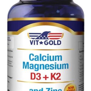 Vitgold Cálcio Magnésio Zinco Com Vitamina D3 E K2 100 Comp.-radardasaude