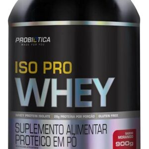 51pF0wN-CkS._AC_SL1000_.jpg Iso Pro Whey Morango, Probiótica, 900g