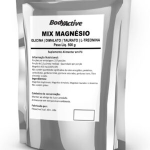Mix Magnésio Glicina Dimalato Taurato L-Treonina Refil 500 g Bodyactive…