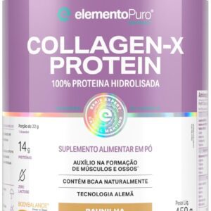 Colágeno Collagen-X Protein 450g 100% Proteina Hidrolisada Bodybalance Suplemento Alimentar em Pó elementoPuro