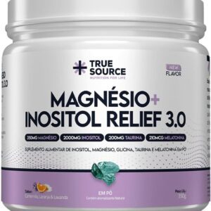 VITAMINAS E MINERAIS MAGNESIO + INOSITOL RELIEF 3.0 CAMOMILA E LAVANDA 350G - TRUE SOURCE-radardasaude