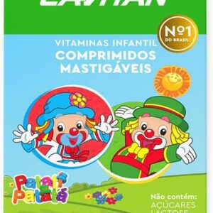 Vitamina Infantil Mastigável Tutti Frutti, Uva+Limão, Lavitan, 60 cápsulas