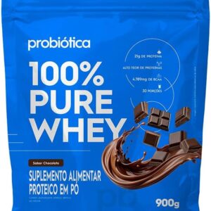 100% Pure Whey Nova Fórmula - 900g Refil Chocolate - Probiótica