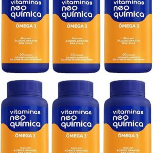 Kit Com 6 Vitaminas Ômega 3 com 60 Cápsulas - Neo Química-radardasaude