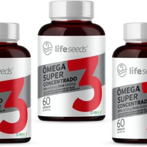 61RT2uh4HmL._AC_SL1220_.jpg Ômega 3 Super Concentrado EPA 660mg DHA 440mg - Certificação Internacional MEG-3 – 3 Potes – 180 Cápsulas