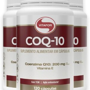 61UWRwwQp0L._AC_SL1200_.jpg Kit 3 Coenzima Q10 200mg Vitafor 120 Cápsulas