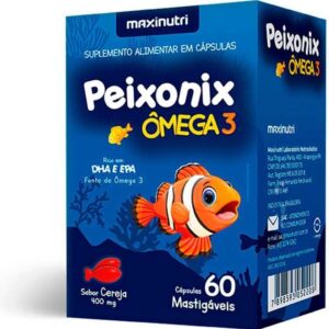 Peixonix Ômega 3 Mastigável Sabor Cereja - 60 Cáps., Maxinutri