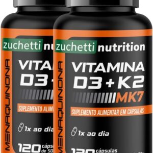 Vitamina d3 k2 mk7 D3 2000 Ui k2 d3 120mcg 240 Cápsulas Zuchetti nutrition-radardasaude