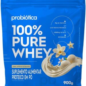 61hiDYPrbmL._AC_SL1000_.jpg Probiótica 100% Pure Whey Nova Fórmula - 900G Refil Baunilha -