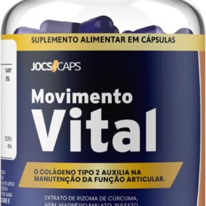 71-alP-71EL._AC_SL1500_.jpg Movimento Vital - Suplemento Completo para Articulações, Músculos e Ossos, Colágeno Tipo 2, Cúrcuma, Magnésio e Vitamina D, Ácido Hialurônico, Apoio à Mobilidade e Bem-Estar; 60 Cápsulas