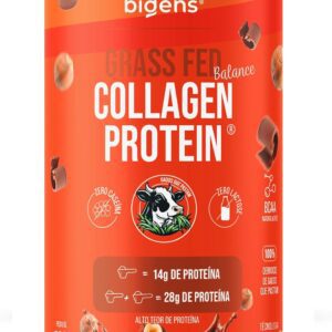 Bigens Grass Fed Balance Collagen Protein, Gado de Pasto, Colágeno Zero Lactose e Caseína (Unidade, Chocolate com Avelã)-radardasaude