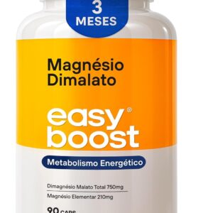 Magnésio Dimalato 100% Easy Boost 750mg magnesio por cápsula - total de 90 Cápsulas