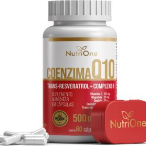 Coenzima Q10 Premium com Trans-Resveratrol, Magnésio, Selênio e Vitaminas B1, B2, B3, B6, B9, B12 e E - Nutrione