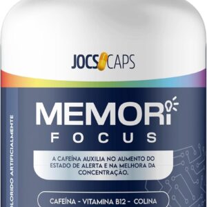 71j-EoX2yCL._AC_SL1500_.jpg Memori Focus - Suplemento para Foco, Memória e Concentração; Com L-Tirosina, Colina, Arginina e Inositol; Energia Mental e Bem-Estar Emocional; 120 Cápsulas