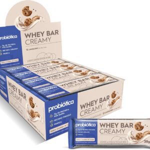 Probiótica Whey Bar Creamy Chocolate 12 Unidades 38G Cookies & Cream --radardasaude