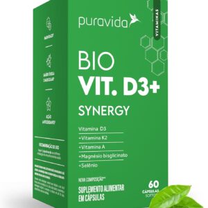 Puravida Suplemento alimentar Vitamina D3 60 cápsulas