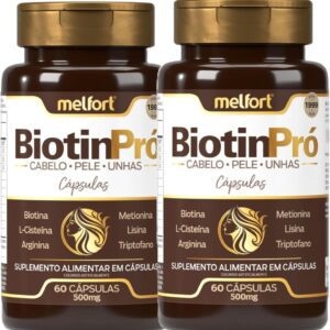 Kit 2x Biotina com Triptofano, Arginina, L-Cisteína para Cabelo, Pele e unhas 120 Cápsulas-radardasaude