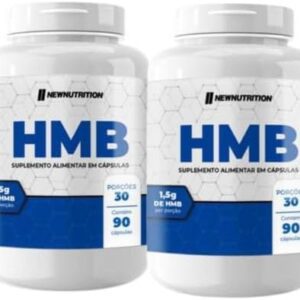 413yg1QC1dL._AC_.jpg Kit com 2 Frascos HMB Suplemento 90 Cápsulas por Frasco