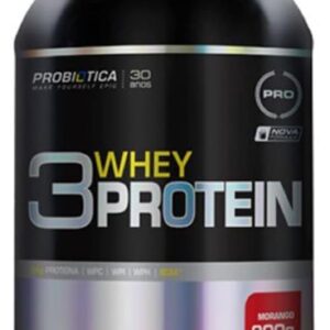 51LKnvgleEL._AC_SL1200_.jpg Probiótica 3 Whey Protein (900G) - Sabor Morango